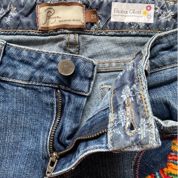 Paige Jeans Reworked Denim Skirt Hippy Boho Women’s Size 29 - Picture 7 of 10